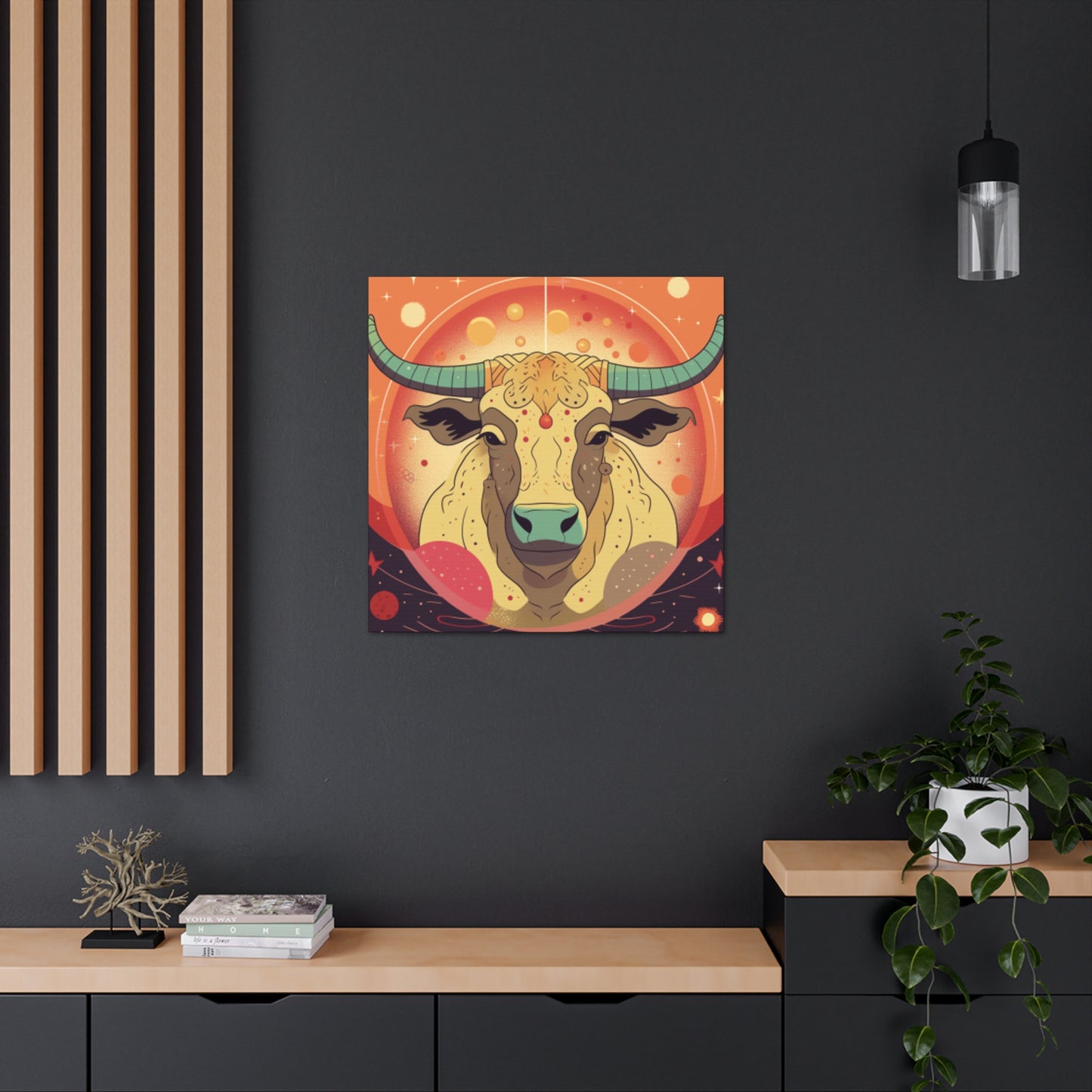 Sweet Taurus Lofi Style- Large Wall Art