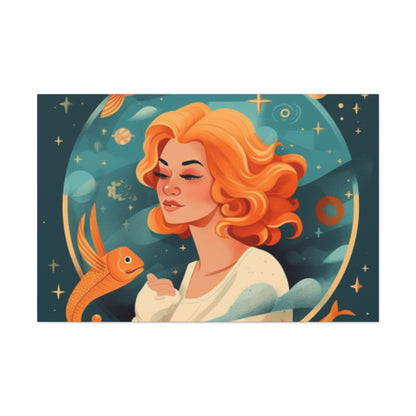 Lofi, Astrology,  Dreaming Of Aquarius - Large Wall Art