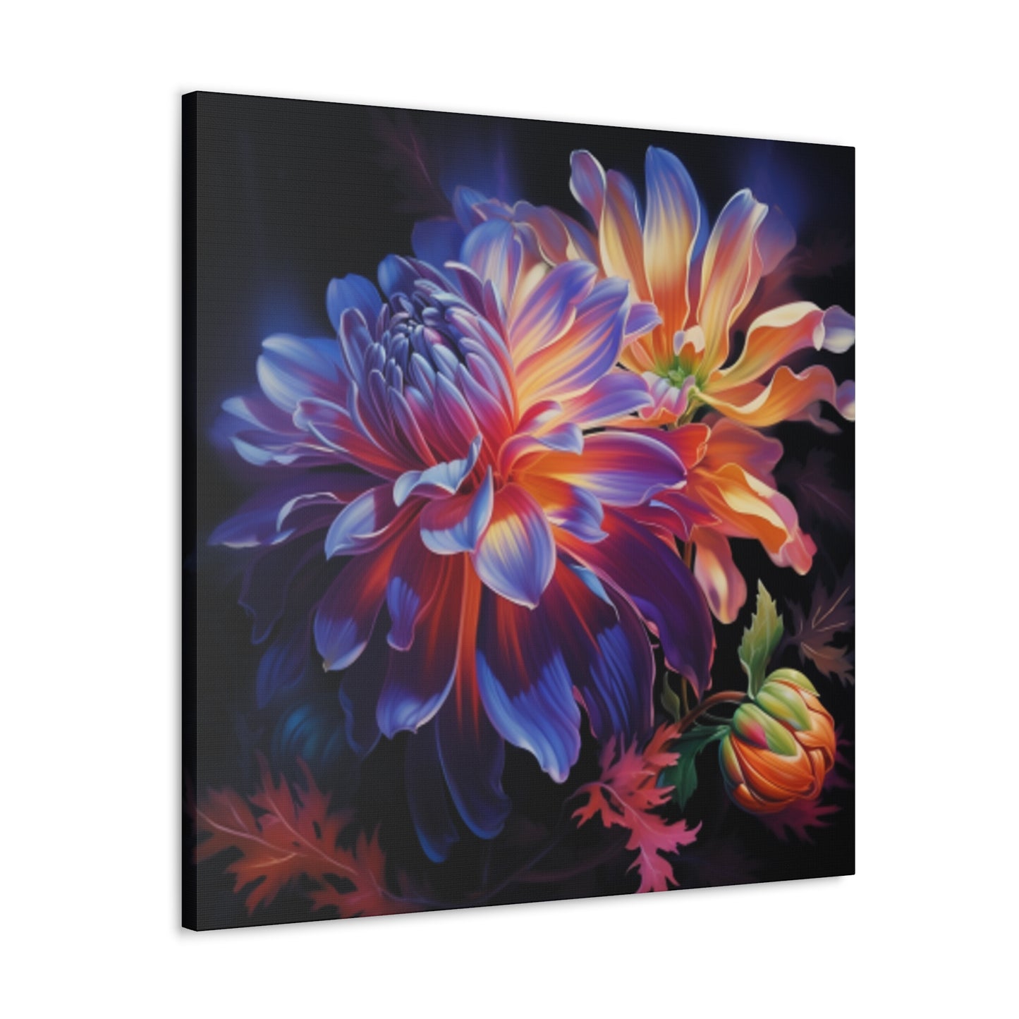 Totally Groovy, Glowing Flowers In Bloom- Large Wall Art