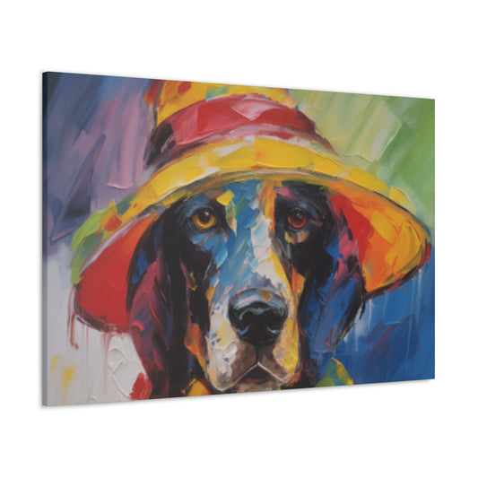 Good Boy, Coonhound Ready For The Rain- Large Wall Art