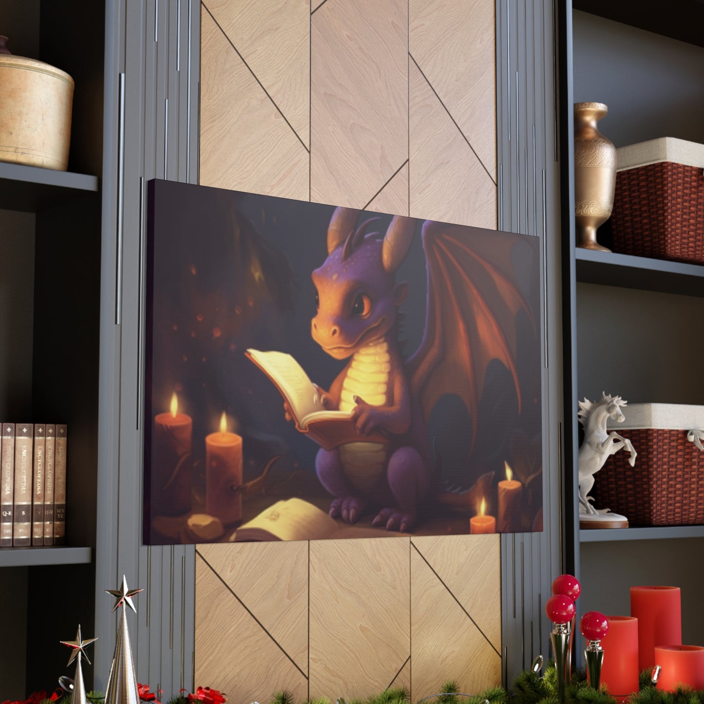 Story Time For Dragon- Large Wall Art