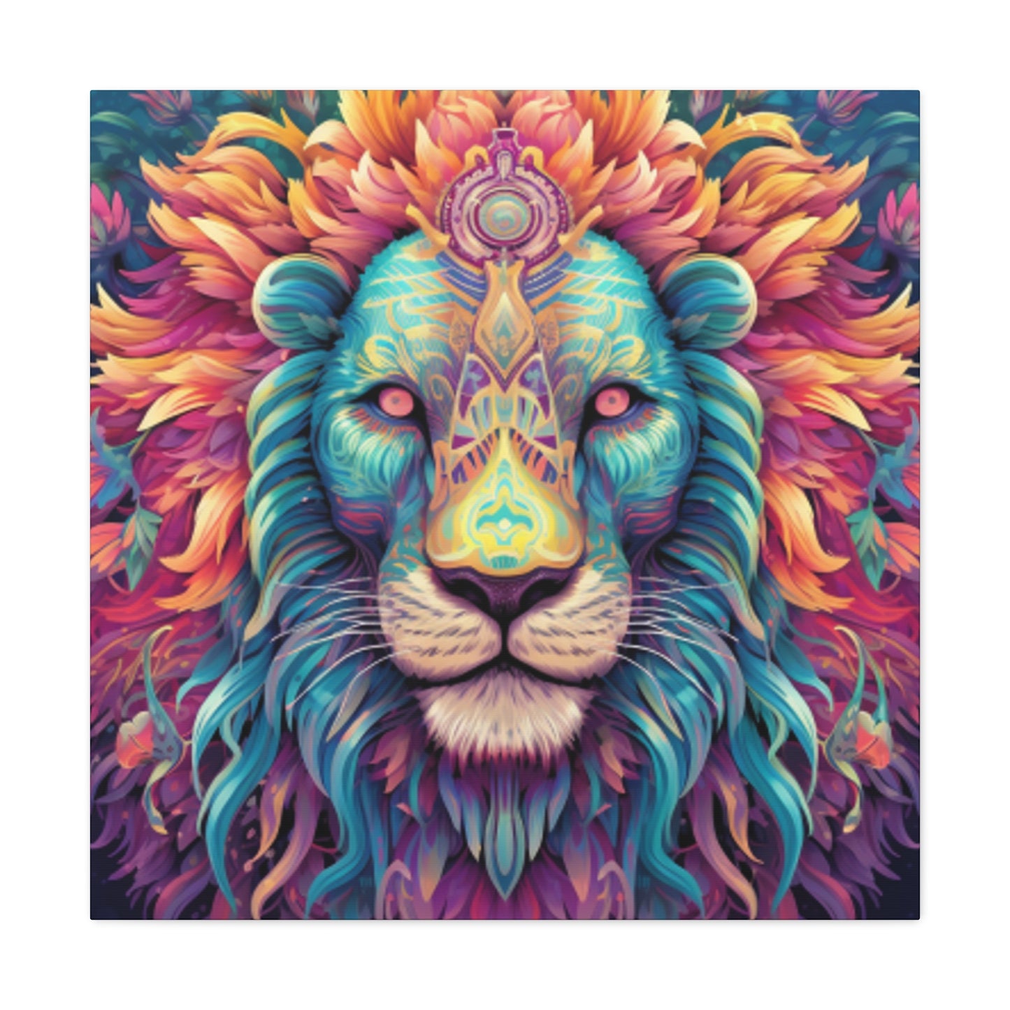 Dreamland Lion With Pink Eyes- Large Wall Art