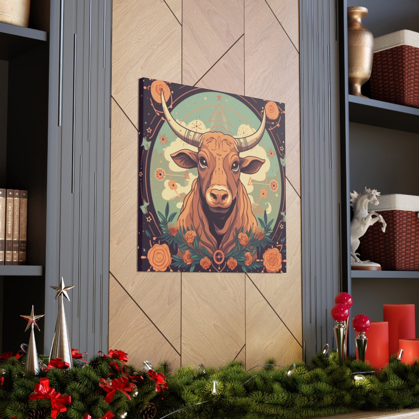 Proud Taurus Lofi Style - Large Wall Art