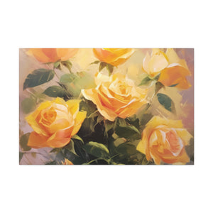 Beautiful Bouquet Of Blooming Yellow Roses- Large Wall Art