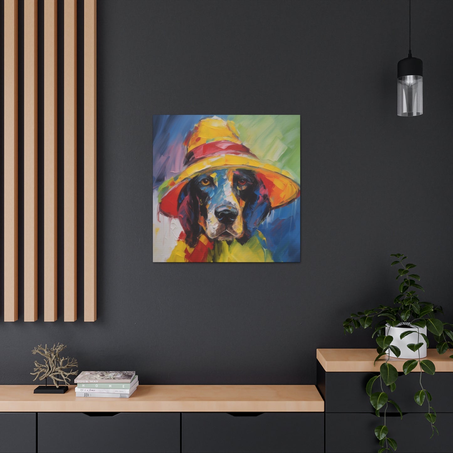 Good Boy, Coonhound Ready For The Rain- Large Wall Art