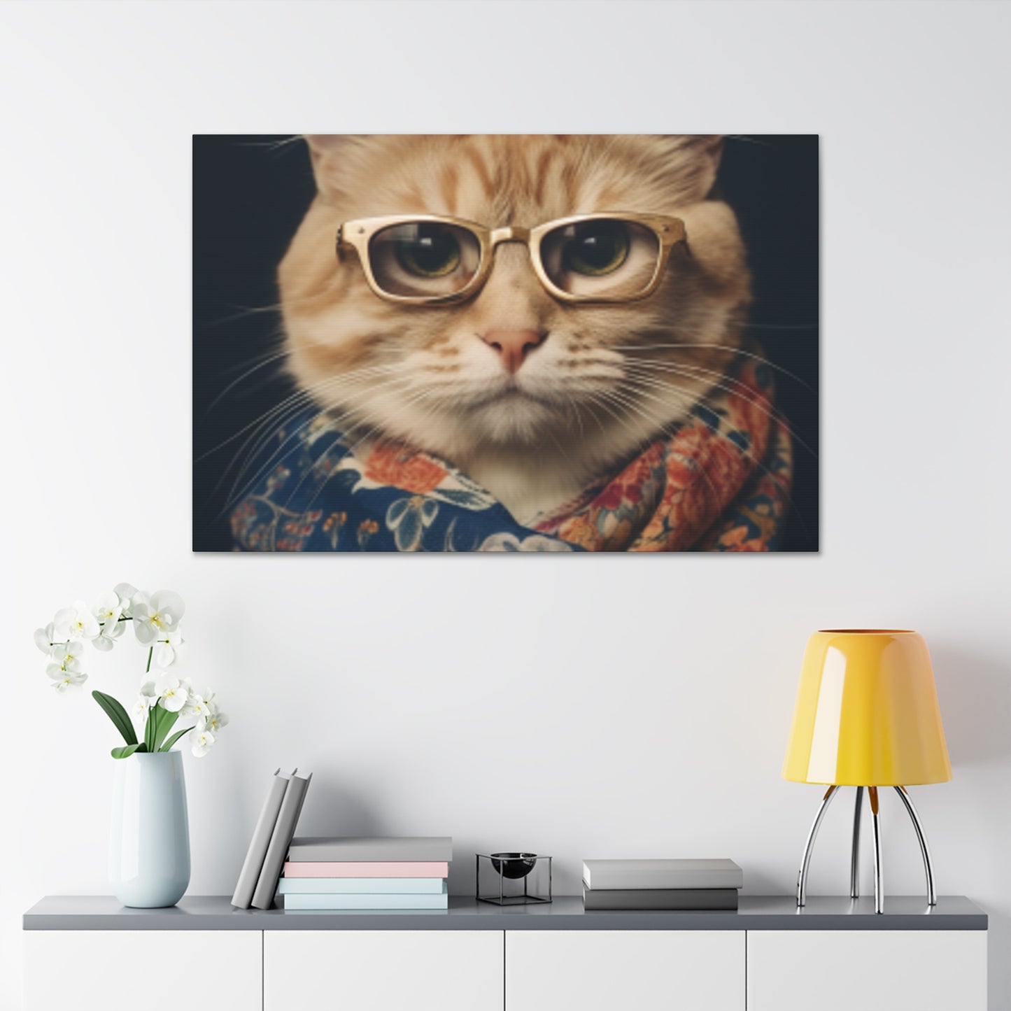 Orange Tabby Looking Fancy- Large Wall Art