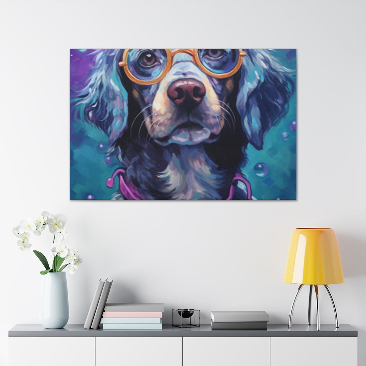 Space Dog Daydreaming - Large Wall Art