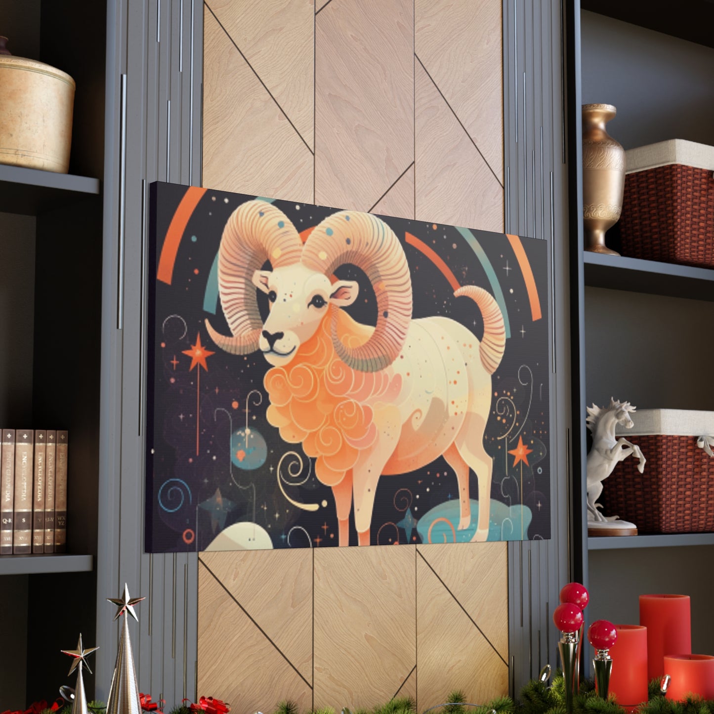 Lofi Style Strong Aries, - Large Wall Art