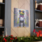 Green Frog In Red Glasses And Suspenders - Large Wall Art