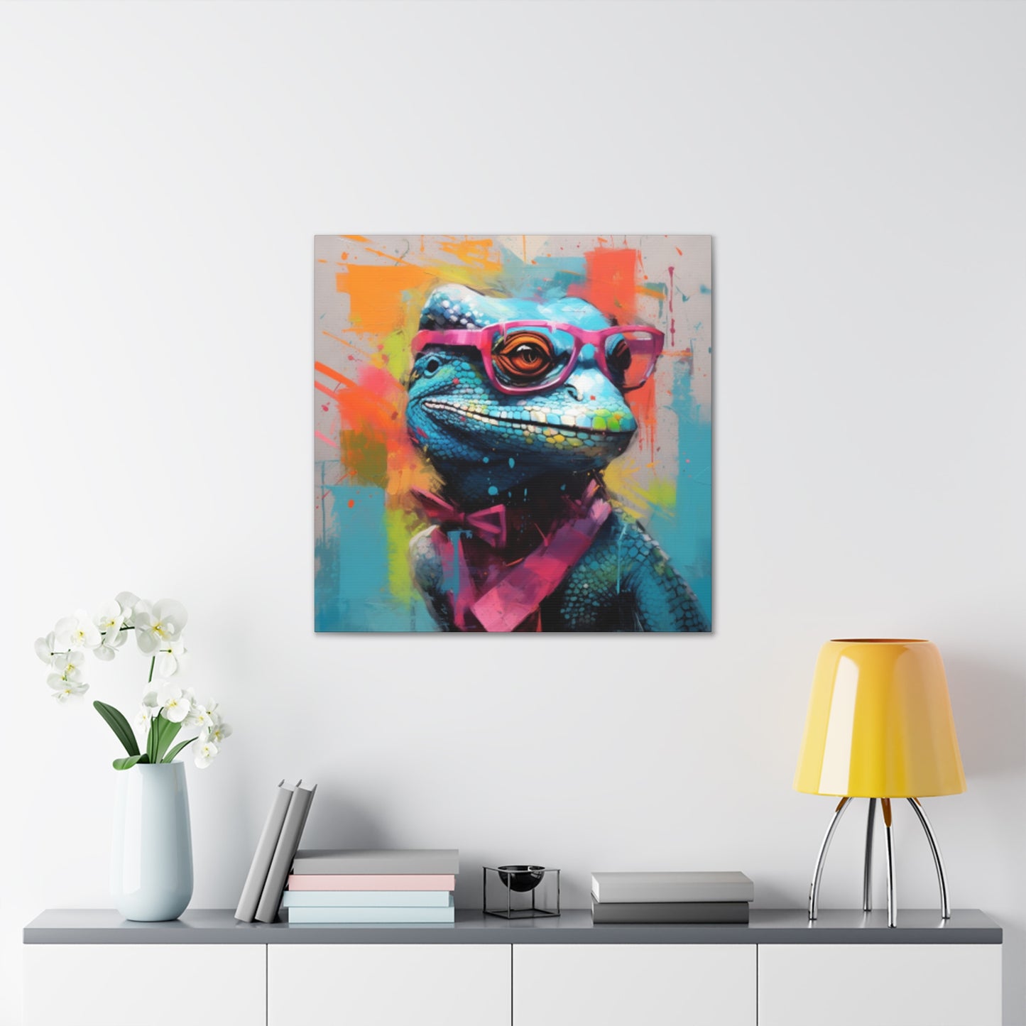 Hey, Hey, Hey, Lizard With Style- Large Wall Art