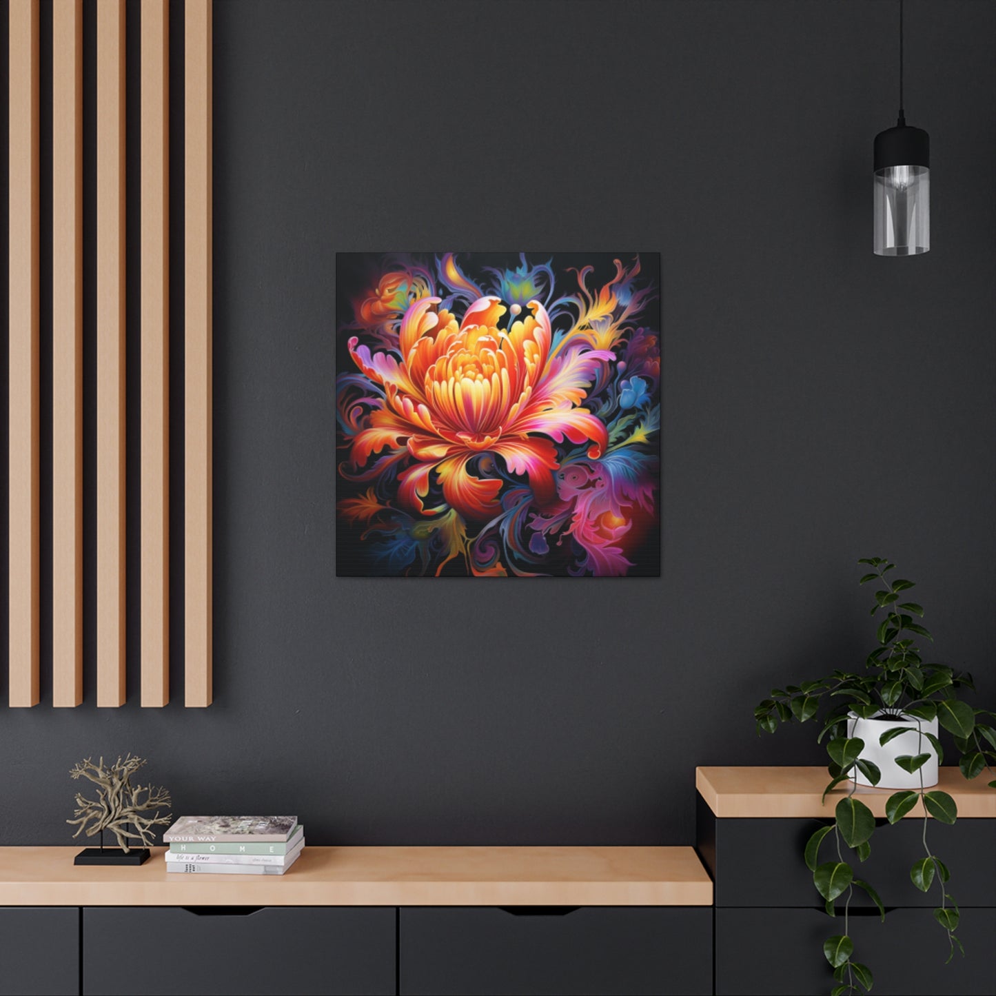 Totally Groovy Glowing Flower - Large Wall Art