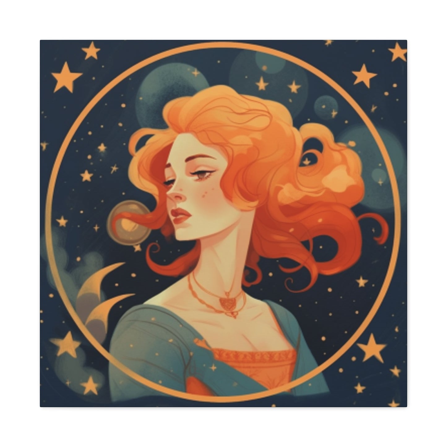 Lofi Style Virgo Girl, Unimpressed - Large Wall Art