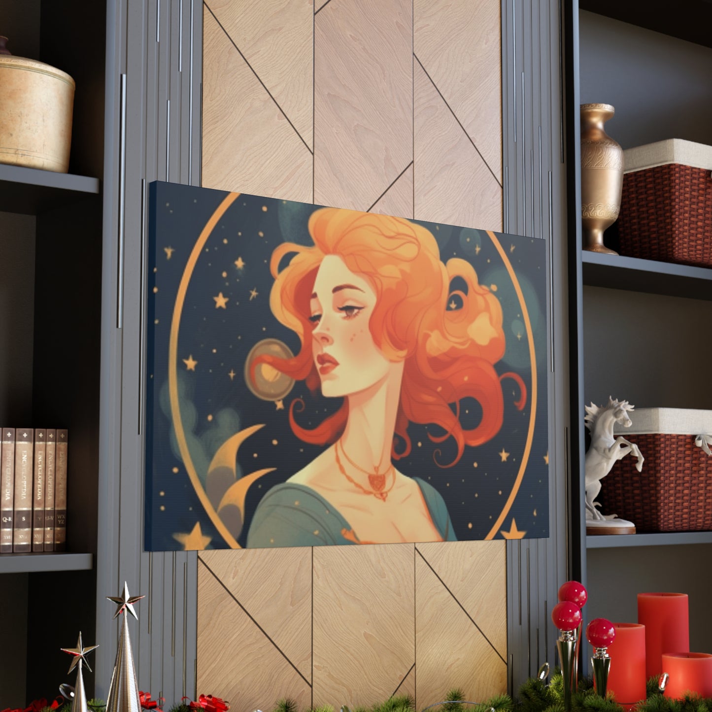 Lofi Style Virgo Girl, Unimpressed - Large Wall Art