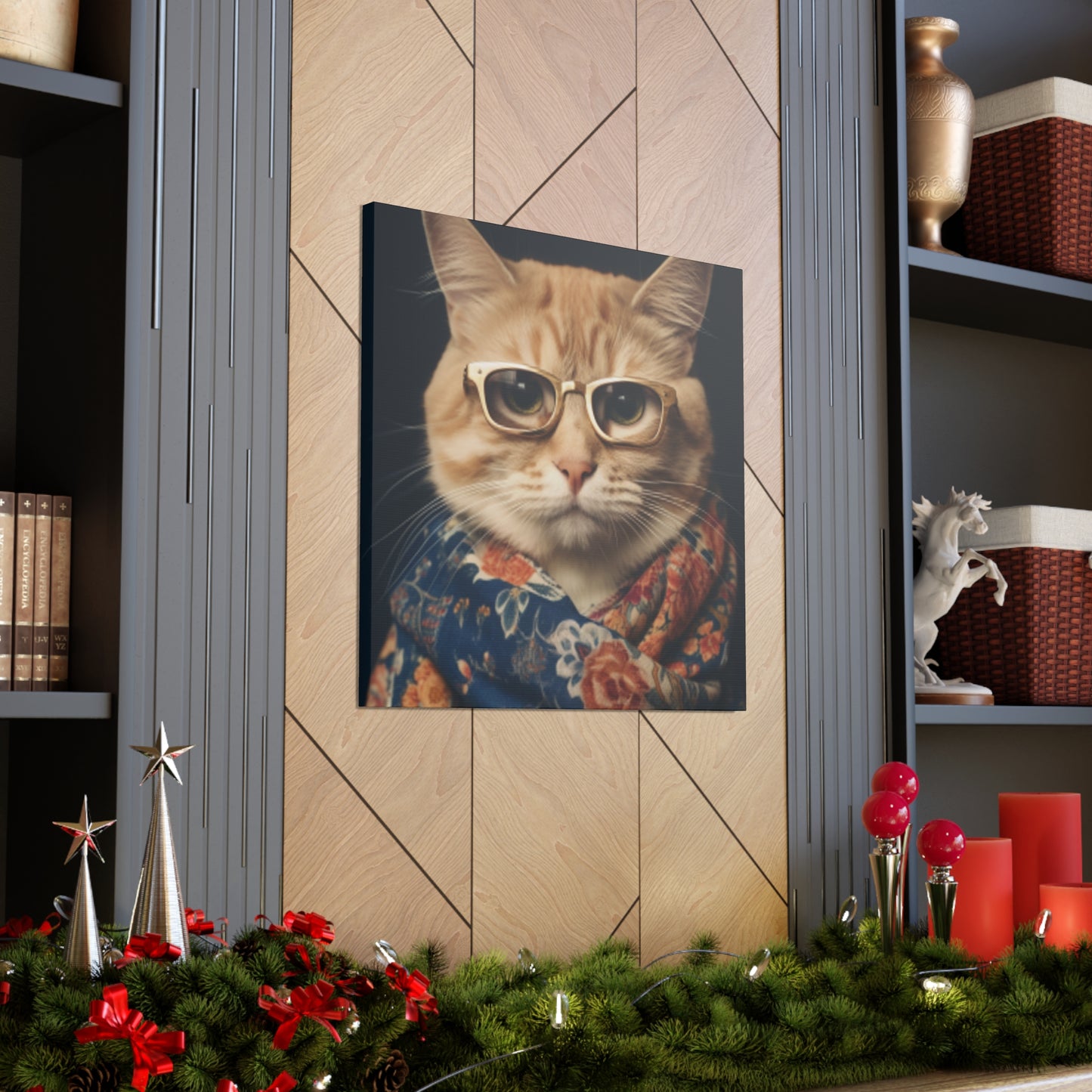 Orange Tabby Looking Fancy- Large Wall Art