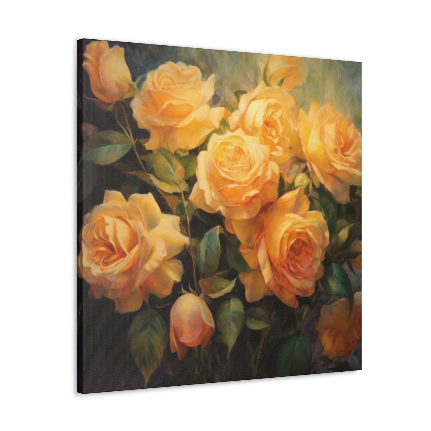 Golden Yellow Roses In Sunlight - Large Wall Art