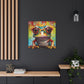Bold Colored Frog In Bold Glasses - Large Wall Art