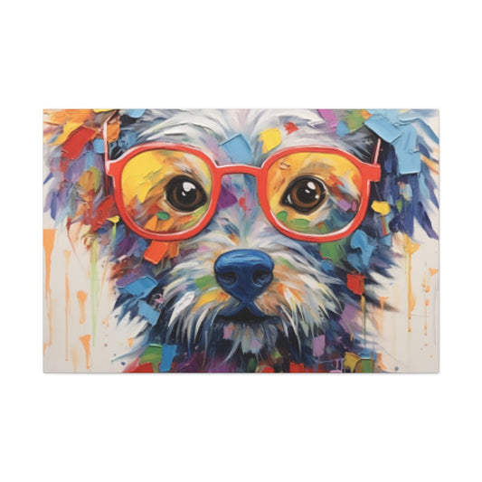 Crilli0n_a_painting_is_available_of_a_dog_that_has_colorful_gla_baba0880-4839-434a-86ef-a67a0cf0fd6e- Large Wall Art