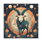 Capricorn Lofi Style At Night- Large Wall Art