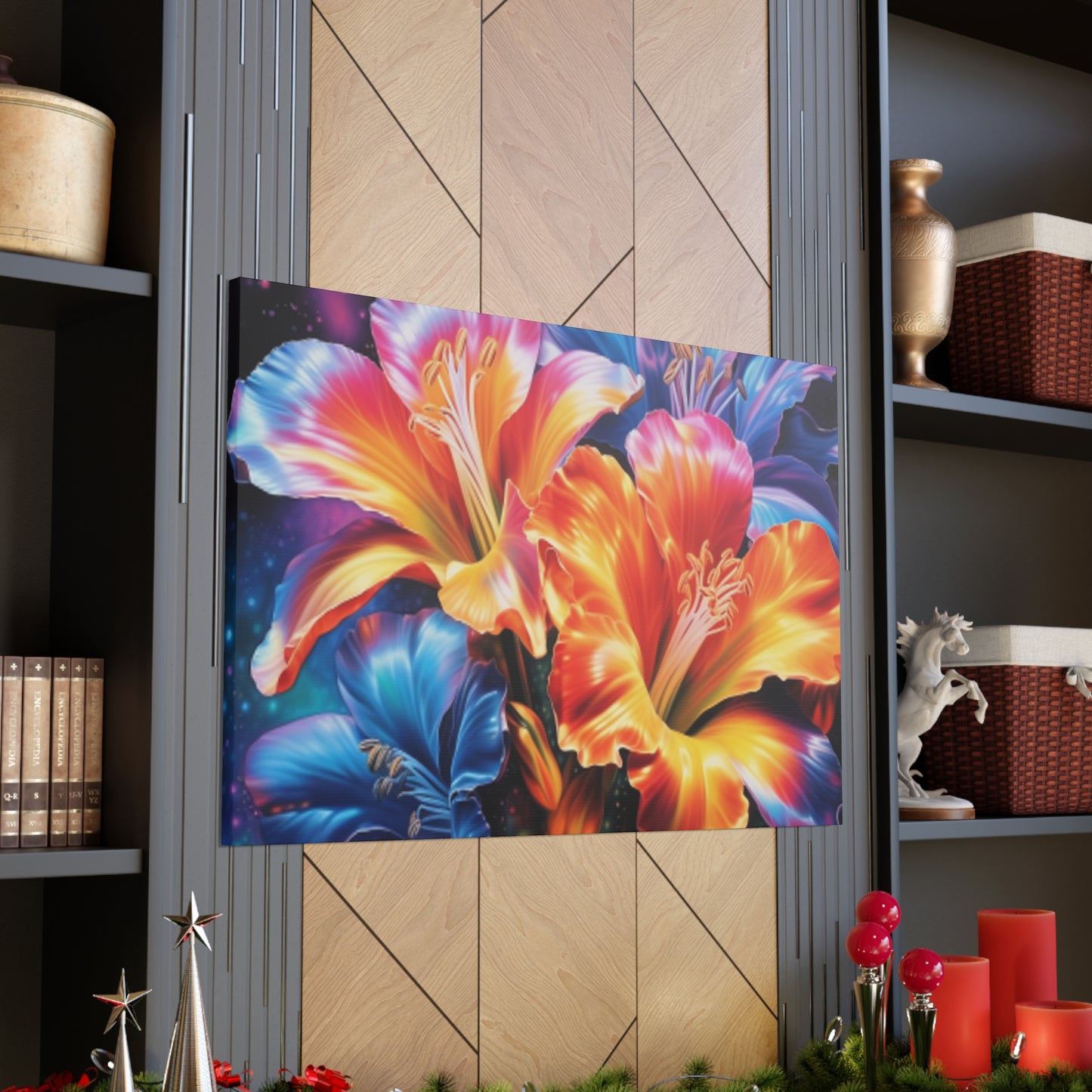 Super Psychedelic, Glowing Hibiscus  - Large Wall Art