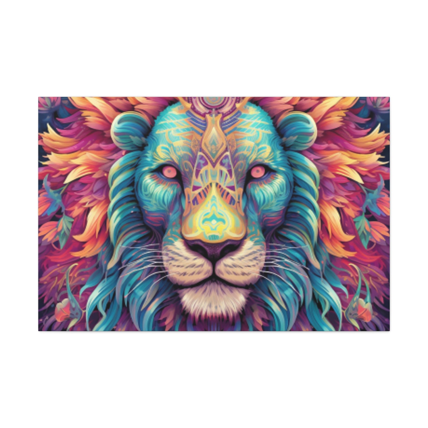 Dreamland Lion With Pink Eyes- Large Wall Art