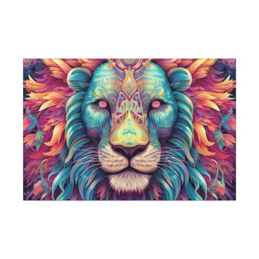 Dreamland Lion With Pink Eyes- Large Wall Art