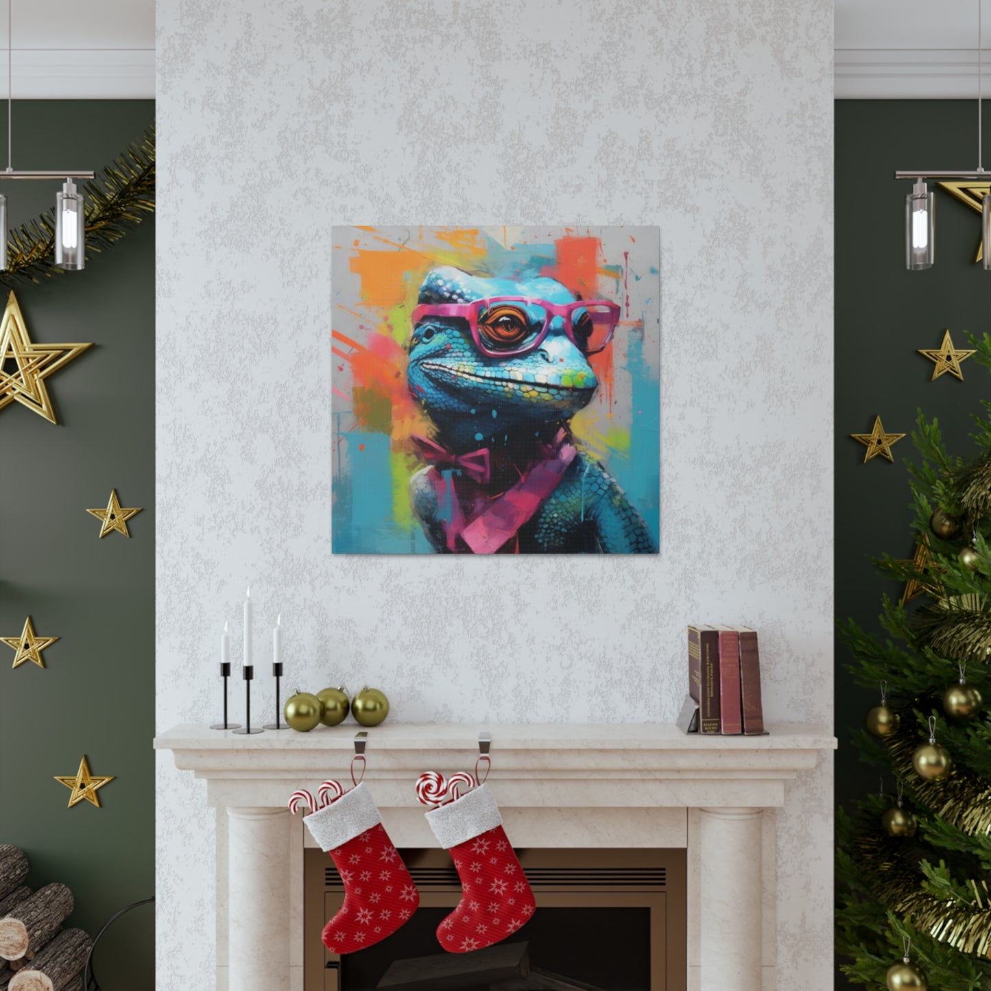 Hey, Hey, Hey, Lizard With Style- Large Wall Art