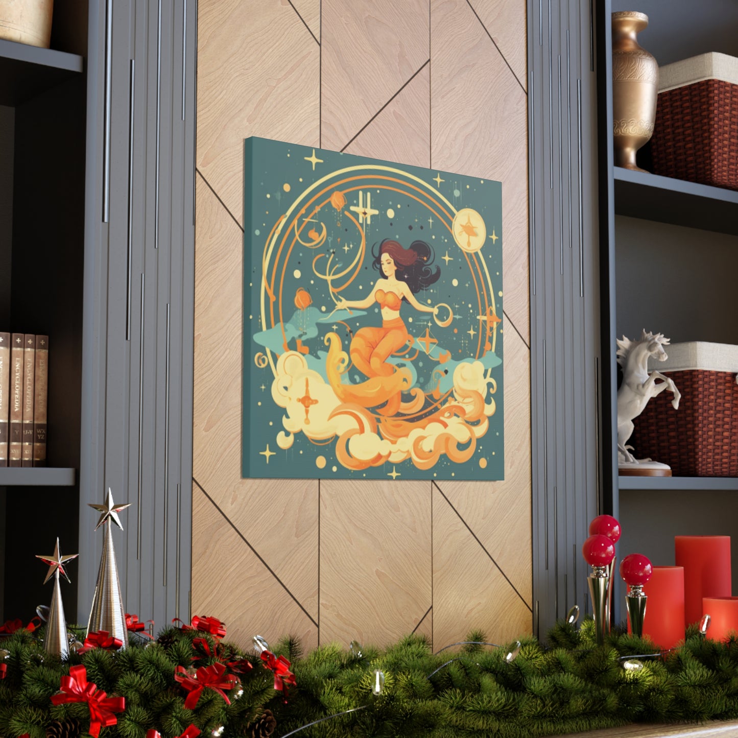 Lofi, Astrology,  Dreaming Of Aquarius (1)- Large Wall Art