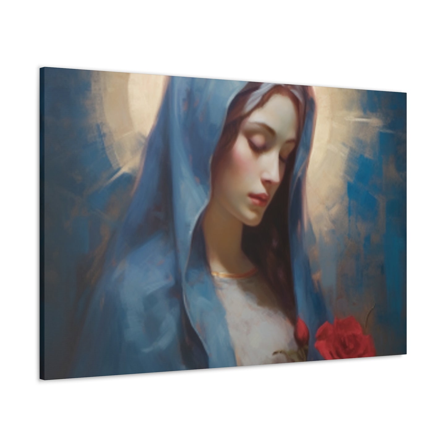 Praying Virgin Mary And Roses- Large Wall Art