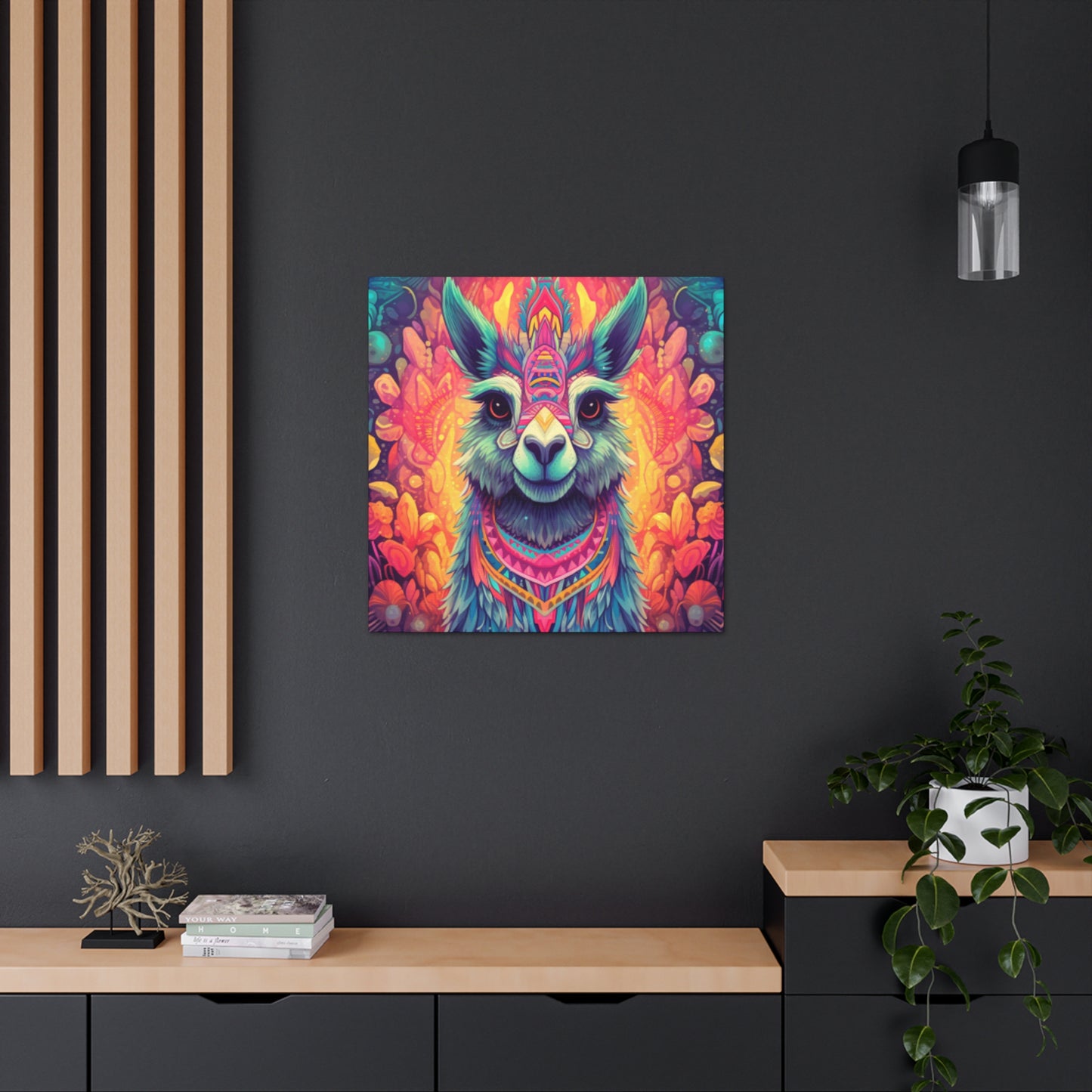 Sweet, Psychedelic, Llama - Large Wall Art