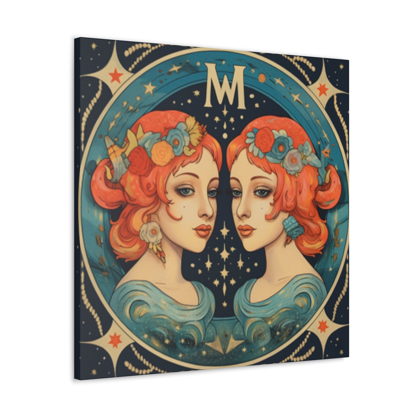 Lofi Astrology Gemini Babes- Large Wall Art
