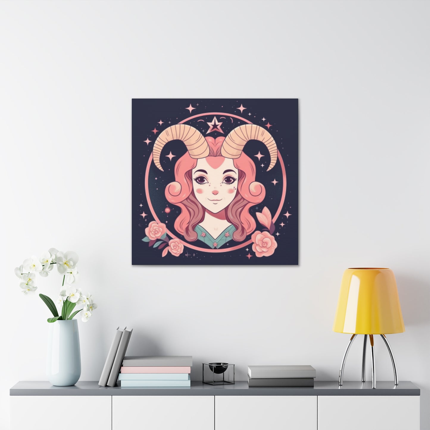 Super Adorbs, Lofi Capricorn Chick- Large Wall Art