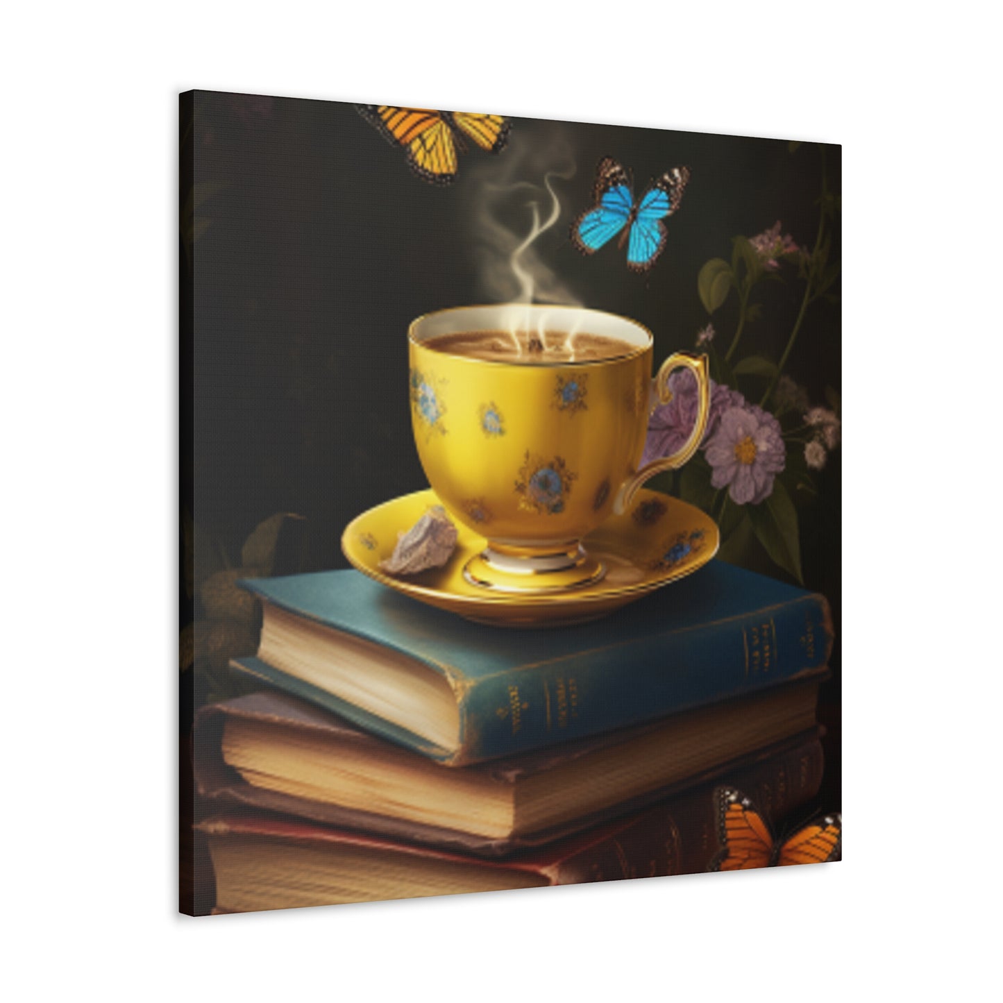 Tea Time With Butterfly Friends - Large Wall Art