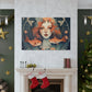 Astrology, Lofi, Peaceful Pisces Girl And Fish - Large Wall Art