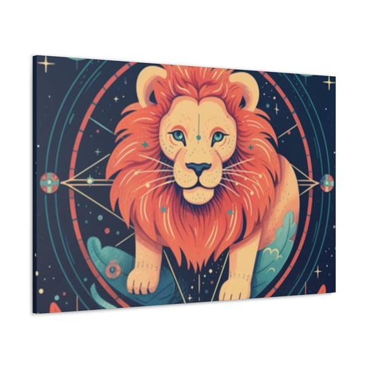 Lofi Leo On The Rise - Large Wall Art