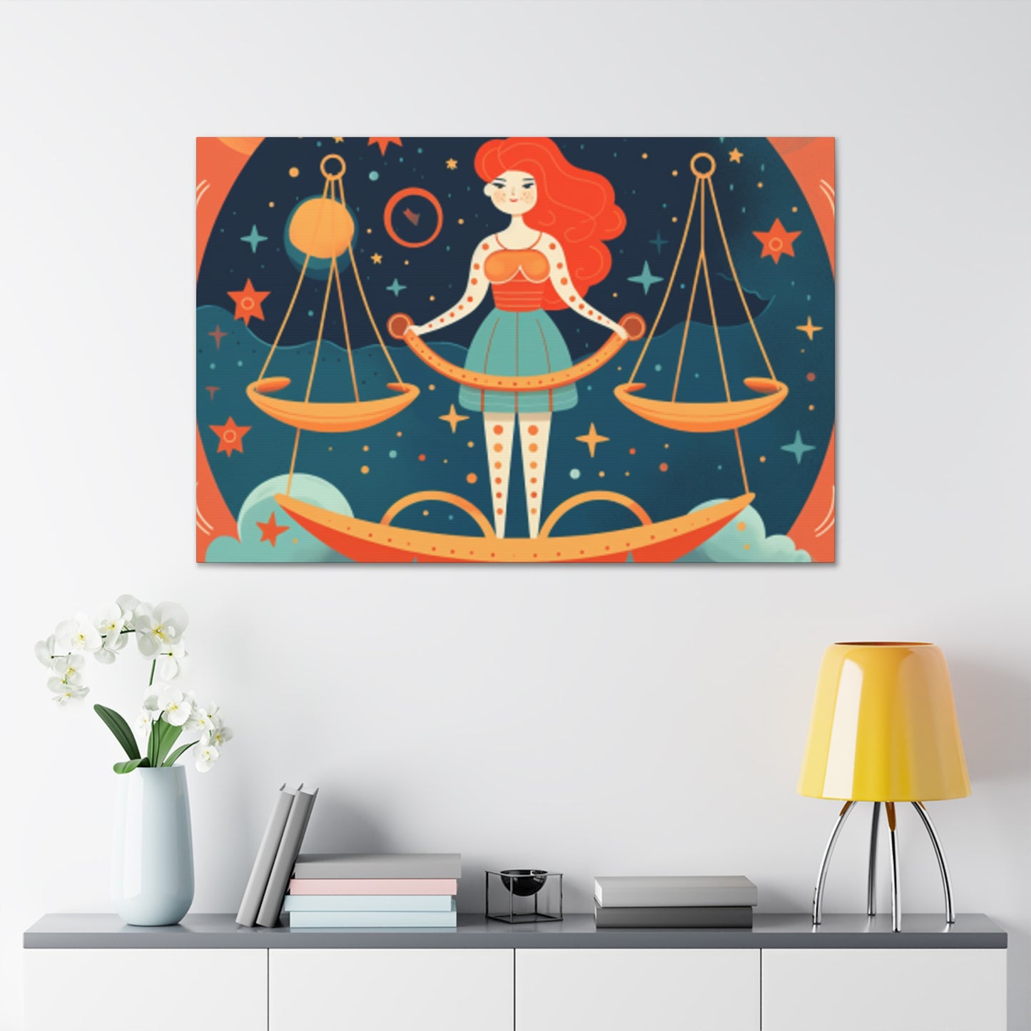 Lofi Libra On A Mission In The Stars- Large Wall Art