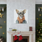Chihuahua In Glasses And Orange Scarf  - Large Wall Art