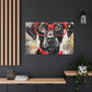 Black Dog, Red Glasses And Red Bow Tie - Large Wall Art