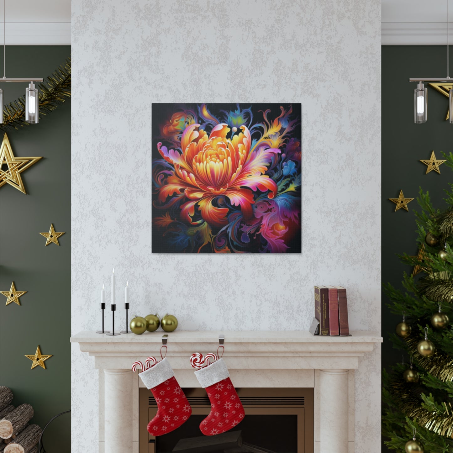 Totally Groovy Glowing Flower - Large Wall Art