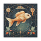 Lofi, Astrology, Pisces Fish - Large Wall Art