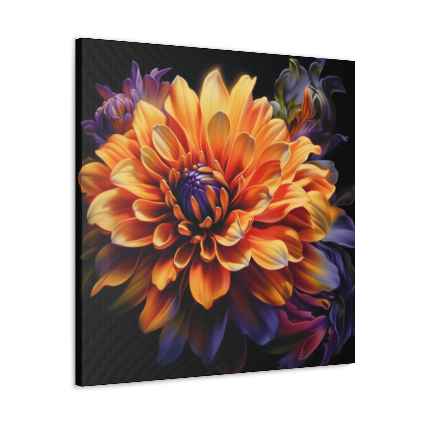 Glowing Dahlia In Bloom - Large Wall Art