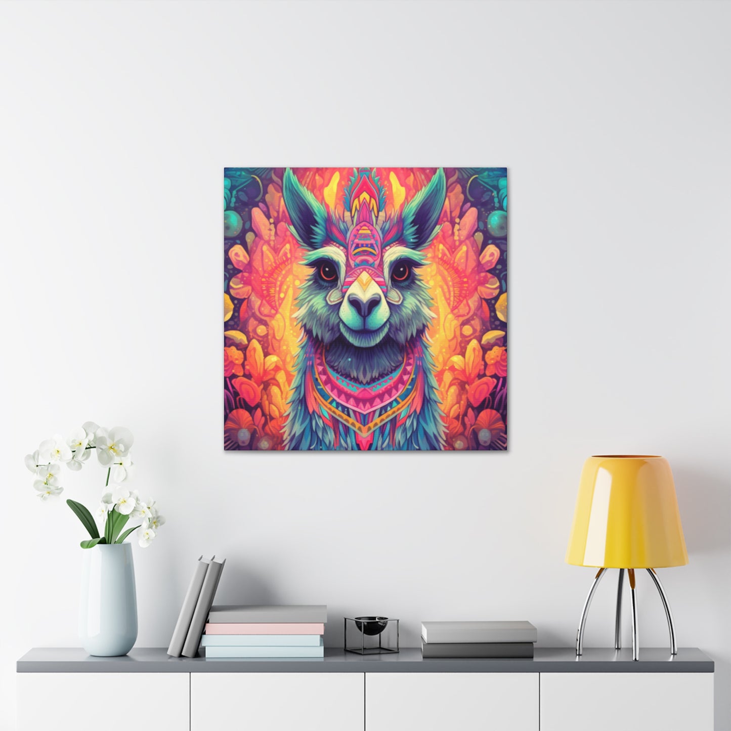 Sweet, Psychedelic, Llama - Large Wall Art