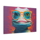 Lizard Lady With Purple Background - Large Wall Art