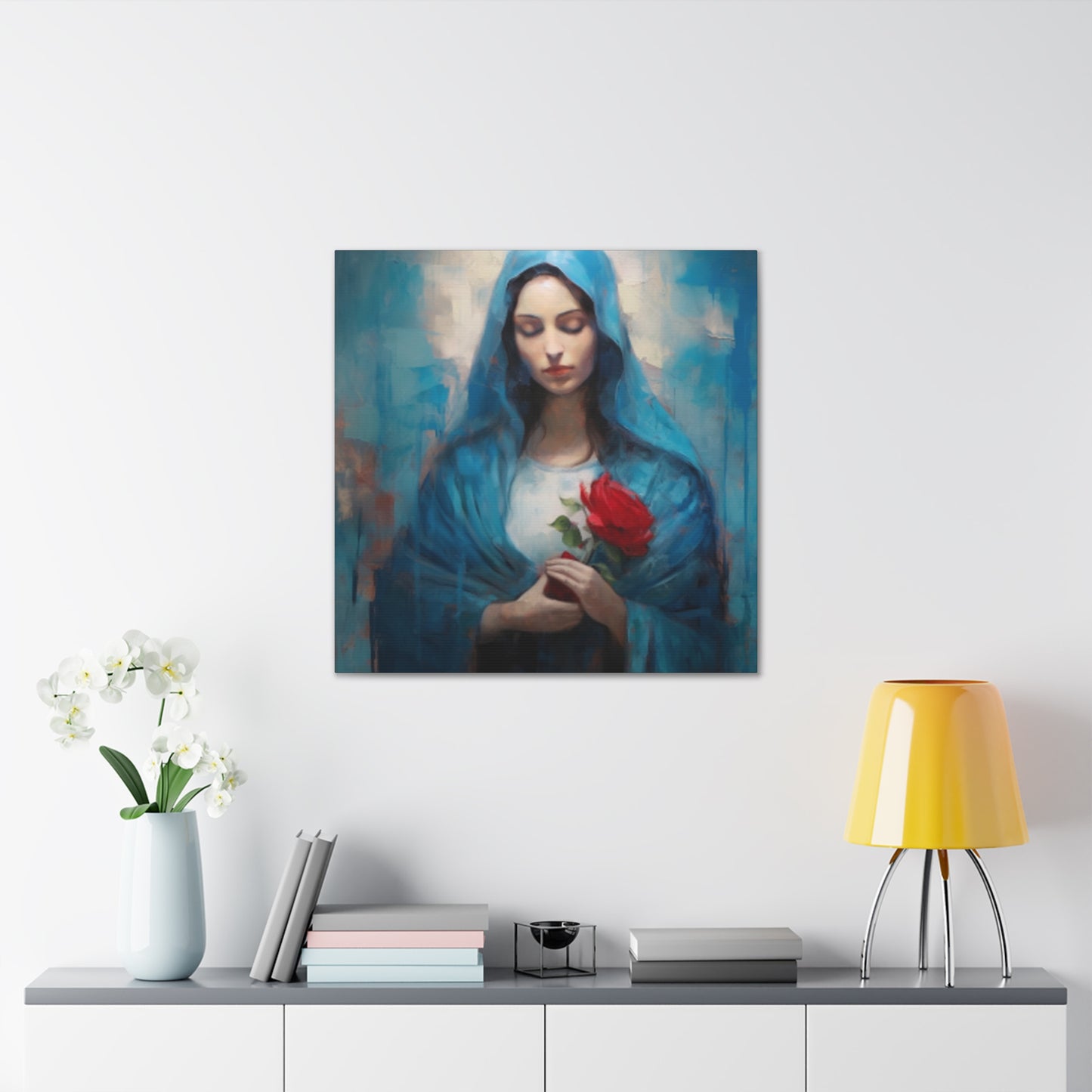 Mother Mary Praying For Sinners - Large Wall Art