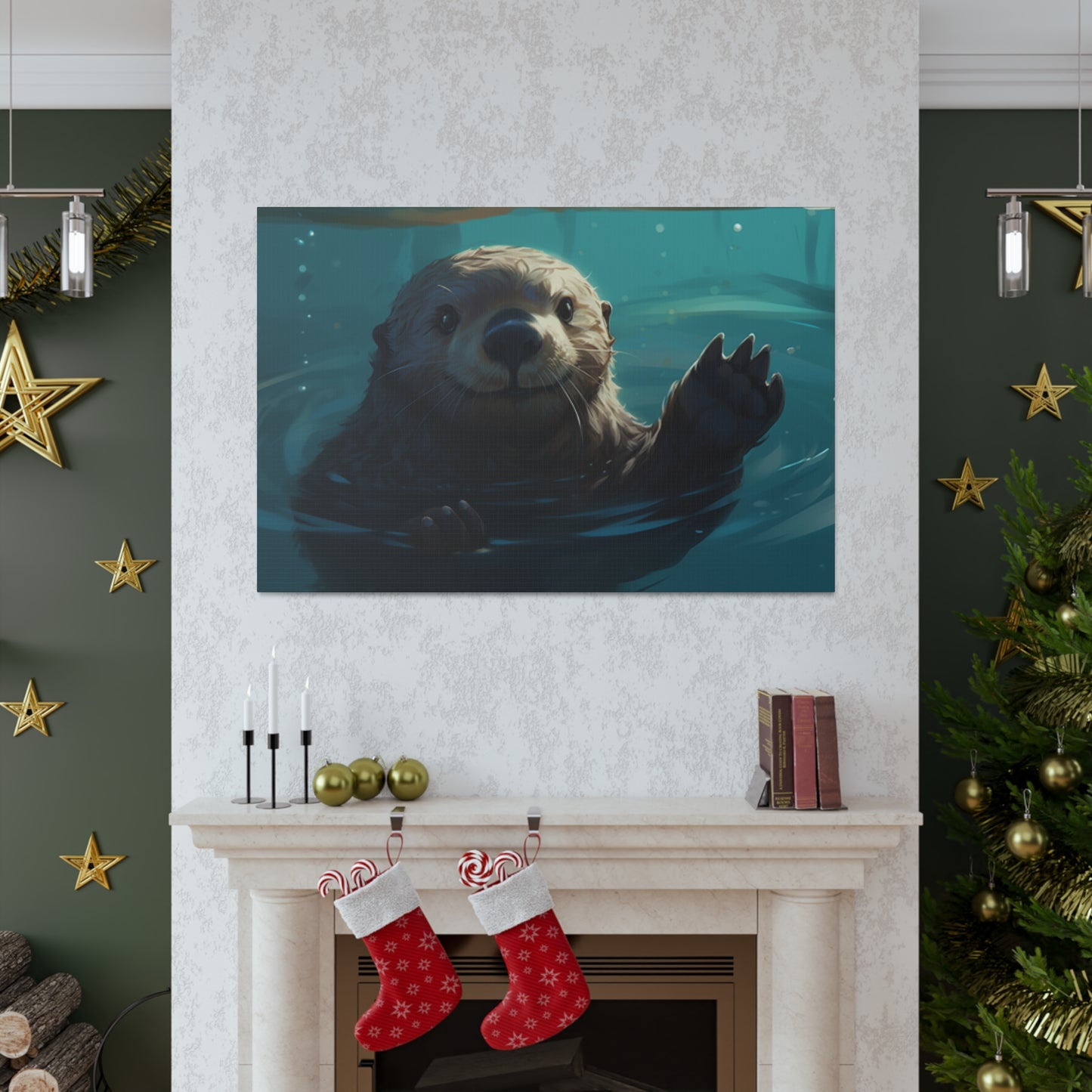 Sea Otter With A Smile- Large Wall Art