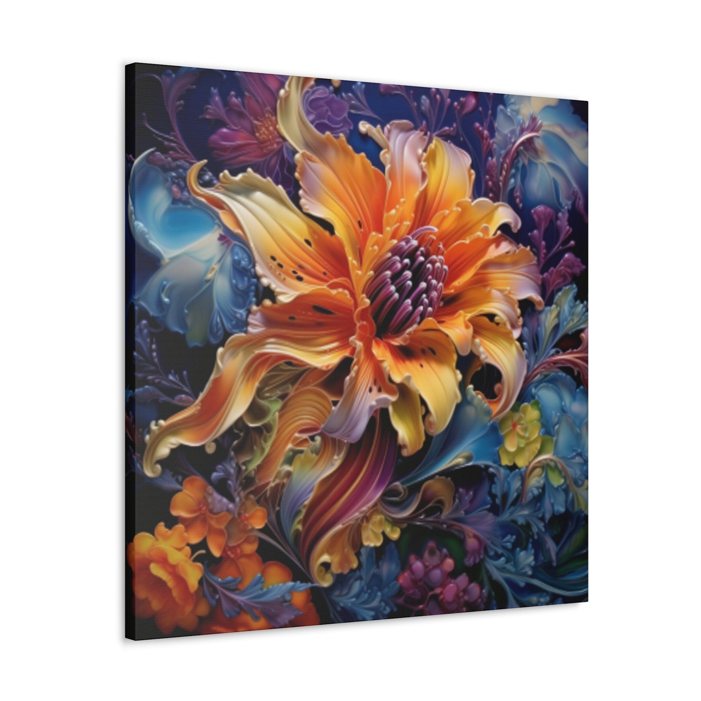 Psychedelic Yellow Flower - Large Wall Art