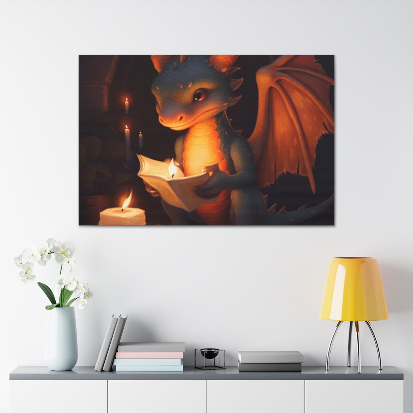 How Fire Dragon Reads At Night- Large Wall Art