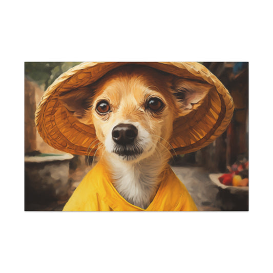 Chihuahua In A Conical Hat - Large Wall Art