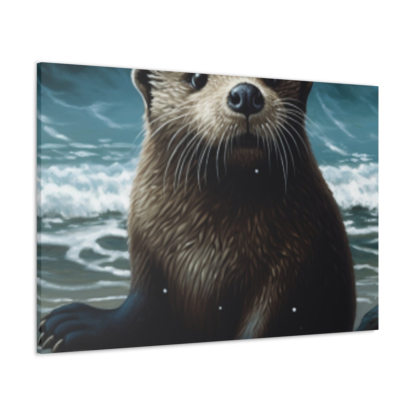 Sea Otter On The Beach  - Large Wall Art