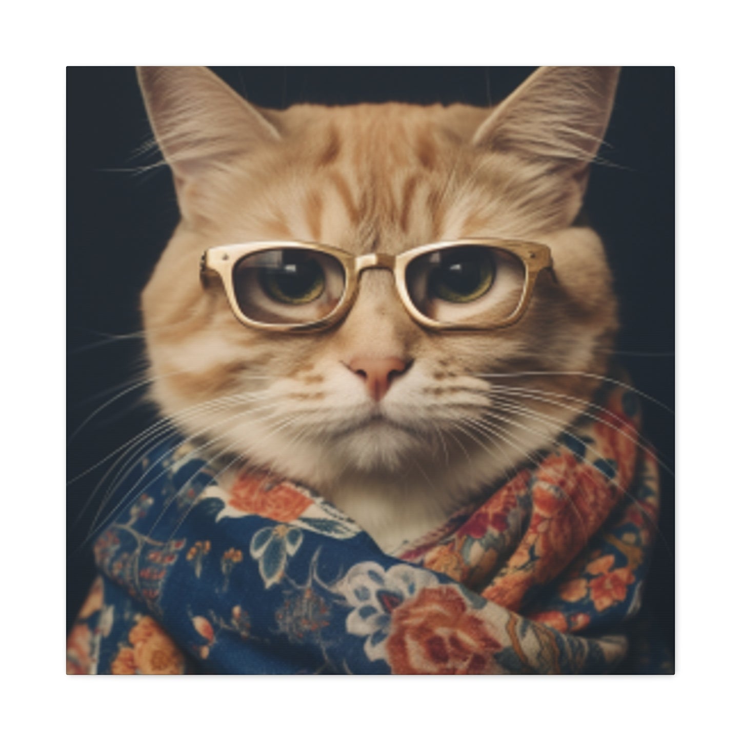 Orange Tabby Looking Fancy- Large Wall Art