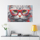 Furball Kitty In Red- Large Wall Art